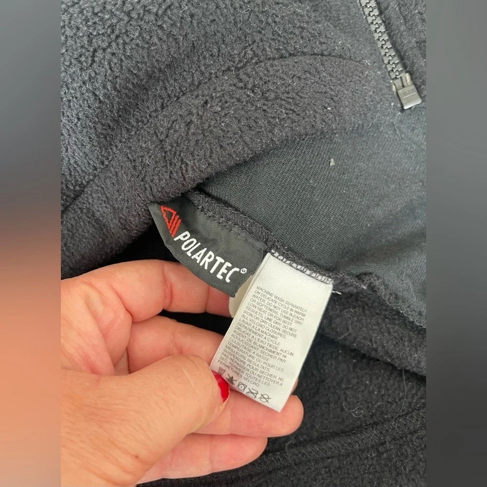 The North face polartec black fleece zipper sweater